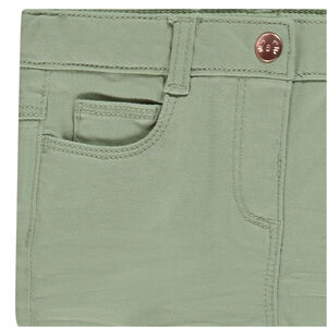 Pantalón liso de tela corte slim para niño 