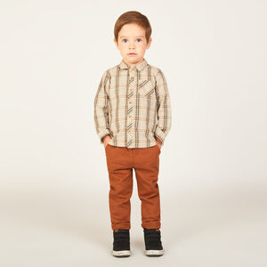 Conjunto de 2 piezas con camisa de cuadros para bebé niño. 