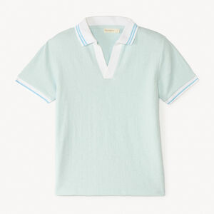 Polo de manga corta de punto liso para niño. 