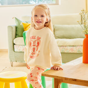 Conjunto de sudadera + short con estampado de Minnie Disney para bebé niña 