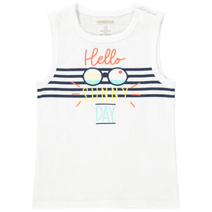 Débardeur en maille print à rayures pour bébé garçon 