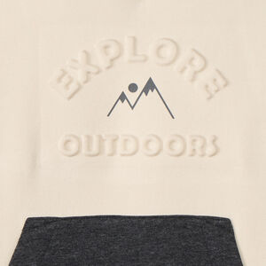 Sudadera de felpa con capucha efecto colorblock para niño 