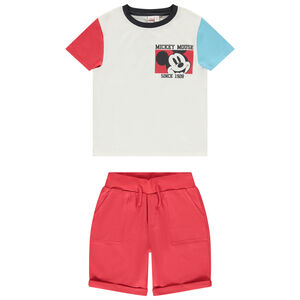 Conjunto camiseta Mickey Disney + bermudas para niño 