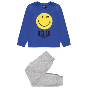 Pijama de punto con dibujo de Smiley de borreguillo Main Pijama de punto con dibujo de Smiley de borreguillo