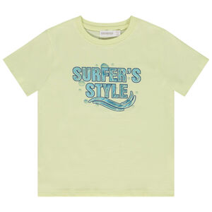 Camiseta manga corta estampado acuático para niño 