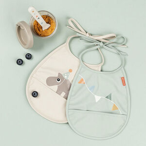 Baberos impermeables pequeños 2 uds. Celebration arena/ verde 