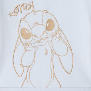 Sudadera oversized de felpa bordada de Stitch de Disney niña. 