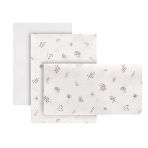 Juego de sábanas 3 piezas para cuna de 60 Calma rosa 