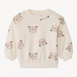 Sudadera oversize con estampado de ositos para bebé 