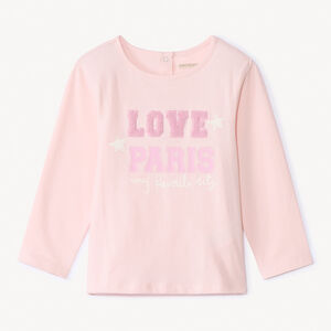 Camiseta de manga larga bordada fantasía para bebé niña 