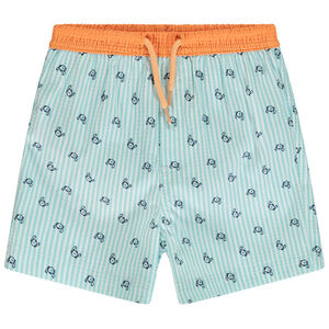 Short de baño en seersucker con estampado fantasía para bebé niño 