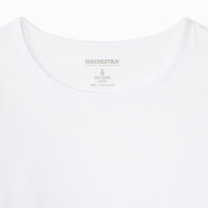 Lote de 3 camisetas de manga larga lisas blancas para niña 