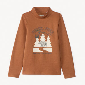 Sous-pull printé à col montant pour garçon  Main Sous-pull printé à col montant pour garçon