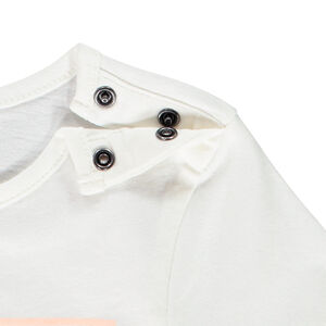 Camiseta de manga corta con mensaje para bebé niña 