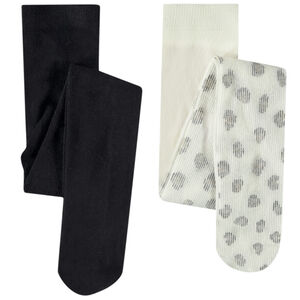 Lote de 2 leotardos gruesos de fantasía para niña 