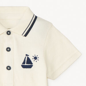 Polo de manga corta con bordado fantasía para bebé niño 