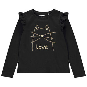Camiseta de manga larga de punto fantasía para niña Main Camiseta de manga larga de punto fantasía para niña