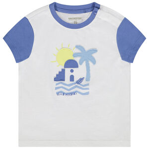 Camiseta manga corta parches arty para bebé niño 