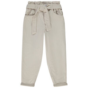 Pantalón paperbag de pana para niña 