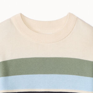 Jersey de punto fantasía efecto color block niño 
