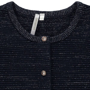 Chaleco de punto brillante para bebé niña 