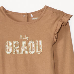 Camiseta de manga larga con bordado para bebé niña 