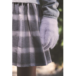 Guantes de punto con pelo niña 
