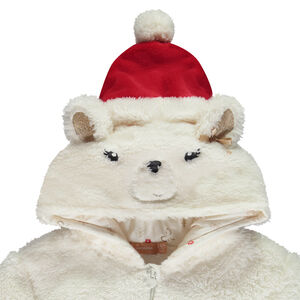 Sobrepijama de sherpa con oso polar de Navidad niña 