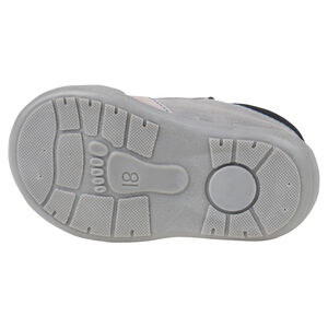 Botas bajas con cordones de piel serraje con aplicación contrastada 