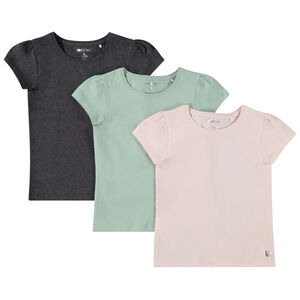Lot de 3 t-shirts manches courtes unis pour fille  