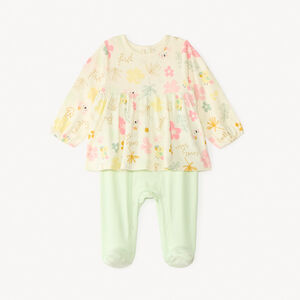 Pijama 2 en 1 con efecto de túnica, estampado de fantasia de koala para niña. 