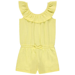 Mono con cuello volante para niña 