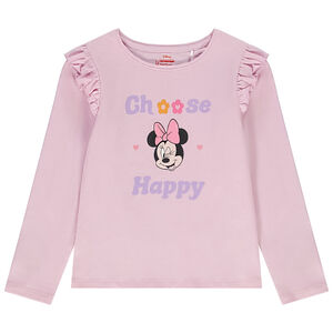 Camiseta de manga larga con estampado de Minnie Disney para niña 