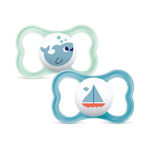 Chupete Air tetina silicona 6M+ pack de 2 - Azul brillante (modelo aleatorio) 