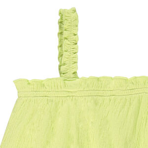 Camiseta sin mangas efecto globo con tirantes fruncidos para niña 