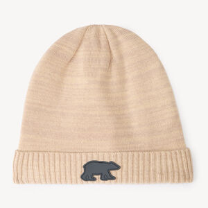 Gorro de niño forrado de polar con insignia de goma de oso. 