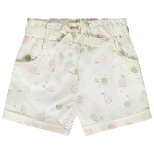 Short de lyocell con estampado de peras para bebé niña 