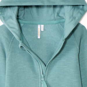 Gilet molleton uni à capuche ourson pour bébé garçon 