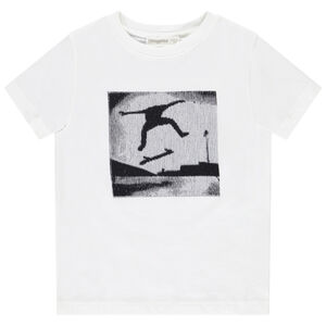 Camiseta de manga corta con bordado realista para niño 