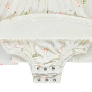 Vestido body efecto 2 en 1 con mangas cortas de fantasía para niña 