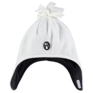 Gorro peruano de micropolar con pompón y parche 