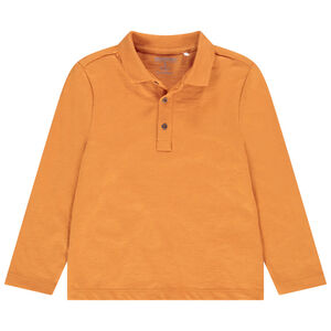 Polo manches longues en jersey uni pour garçon Main Polo manches longues en jersey uni pour garçon