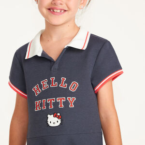 Ropa de tenis para niña de manga corta con bordado de Hello Kitty. 
