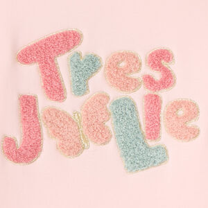 Sudadera de felpa con parches de bucles para bebé niña 