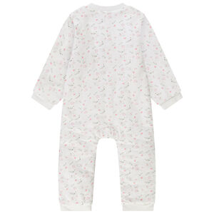 Sobrepijama acolchado con estampado de conejitos para niña. 