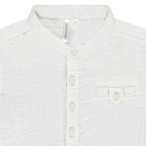 Chemise de manga corta con cuello tunecino para bebé niño 