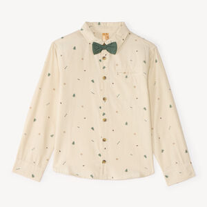 Camisa de manga larga con pajarita para niño 