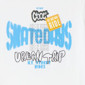 Camiseta de manga corta con estampado de skate para niño 