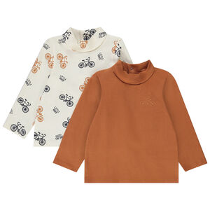 Pelele de bebé niño con cuello alto y estampado fantasía 