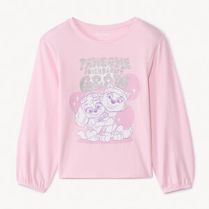 T-shirt manches longues pailleté Pat'Patrouille pour fille  Main T-shirt manches longues pailleté Pat'Patrouille pour fille